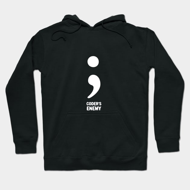 Semicolon: Coder's Enemy Hoodie by umarhahn